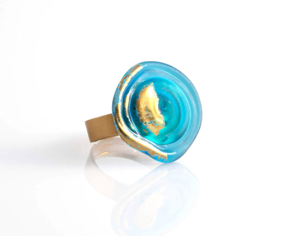 טבעת Turquoise Gold  Stamp